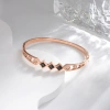 Wholesale of personalized and fashionable black diamond bracelets, titanium steel rose gold bracelet accessories and gifts from Europe, America, Japan and South Korea for women Application Scenario